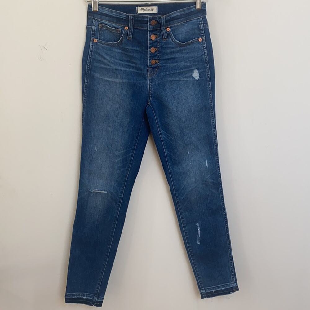 MADEWELL 10" High-Rise Skinny Jeans: Drop-Hem Edition Size 26